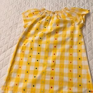 Hanna Andersson girls yellow polka dot sun dress. Fully lined. Size 6
